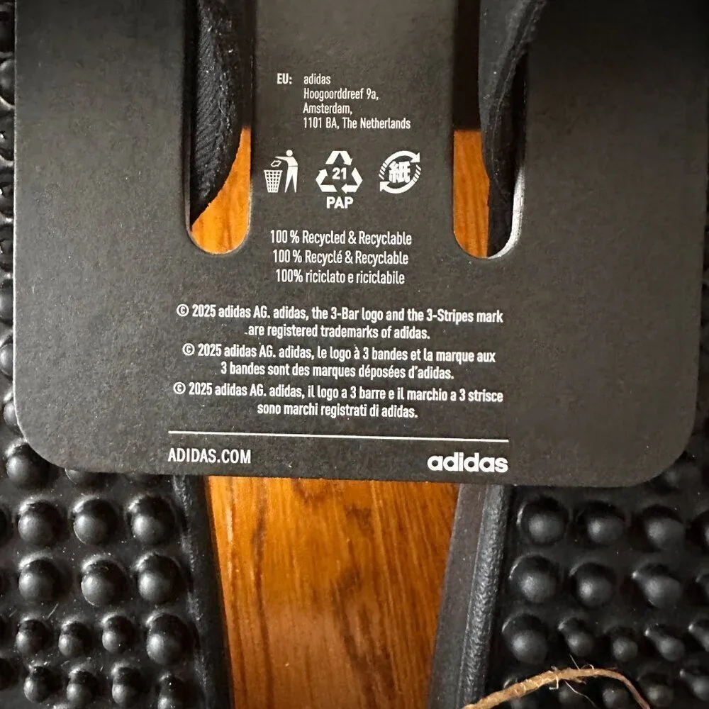 ADDIDAS ADISSAGE MEN'S SLIDES - CORE BLACK / CLOUD WHITE, US MEN 11/12